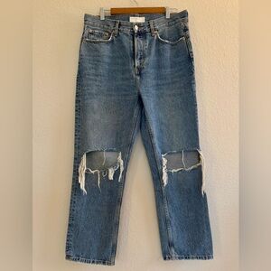 TopShop Blue Distressed Jeans